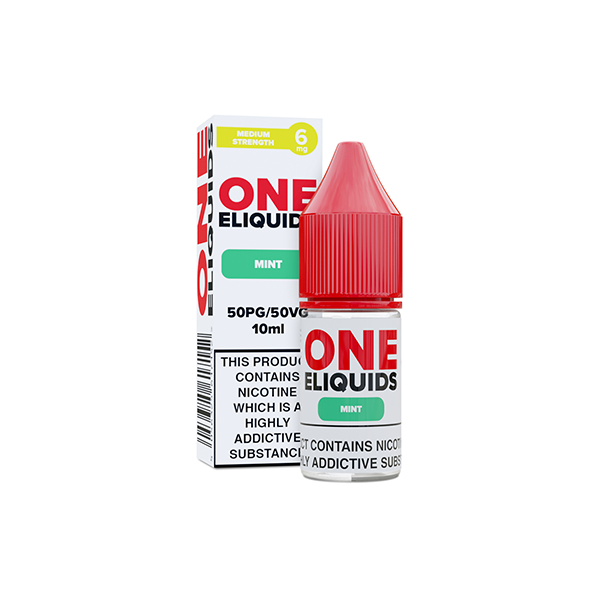 6mg One E-Liquids Flavoured Nicotine E-Liquid 10ml (50VG/50PG)