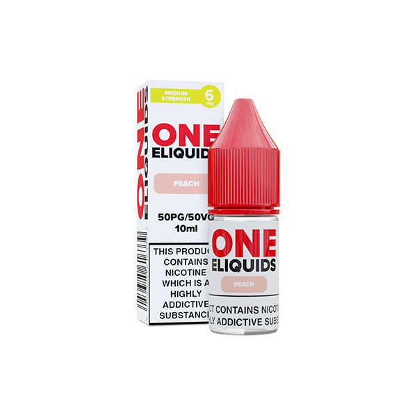 6mg One E-Liquids Flavoured Nicotine E-Liquid 10ml (50VG/50PG)