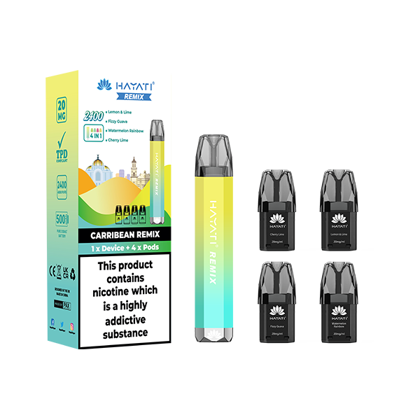 20mg Hayati Remix 4in1 2400 Pod Kit 2400 Puffs